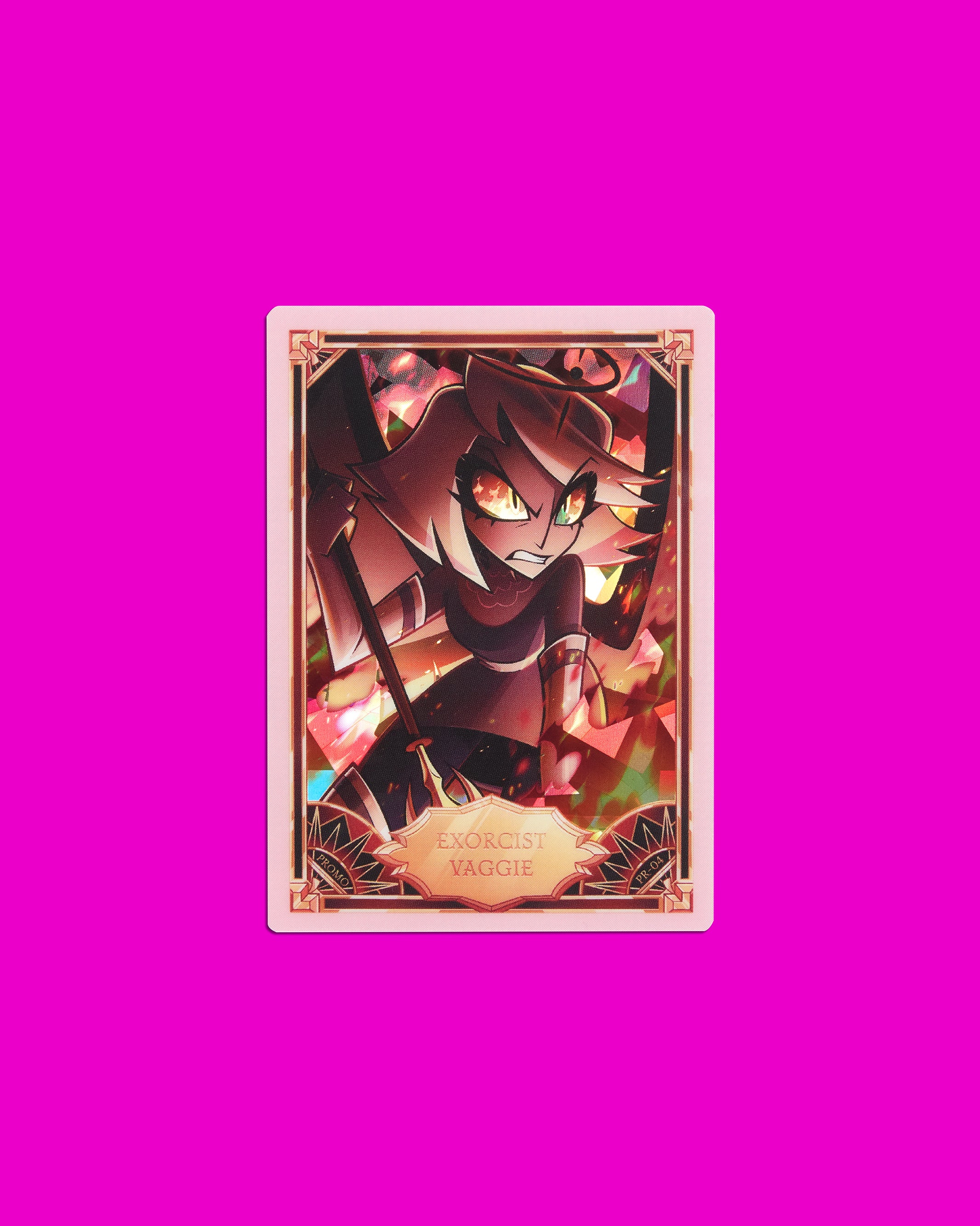 Hazbin Hotel Trading Cards Exorcist Vaggie Cracked Ice Promo Card (PR-04)