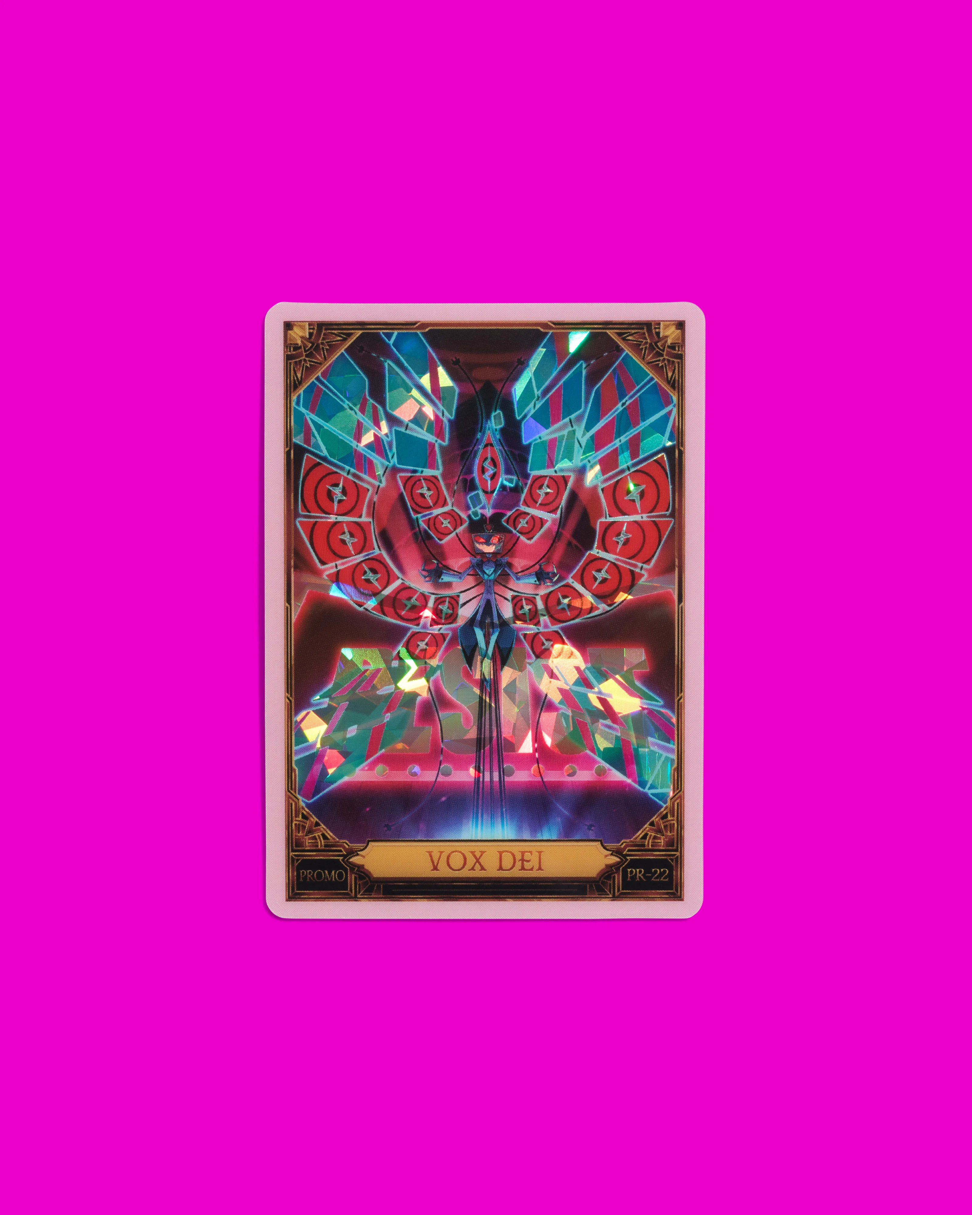 Hazbin Hotel Trading Cards Vox Dei Cracked Ice Promo Card (PR-22)