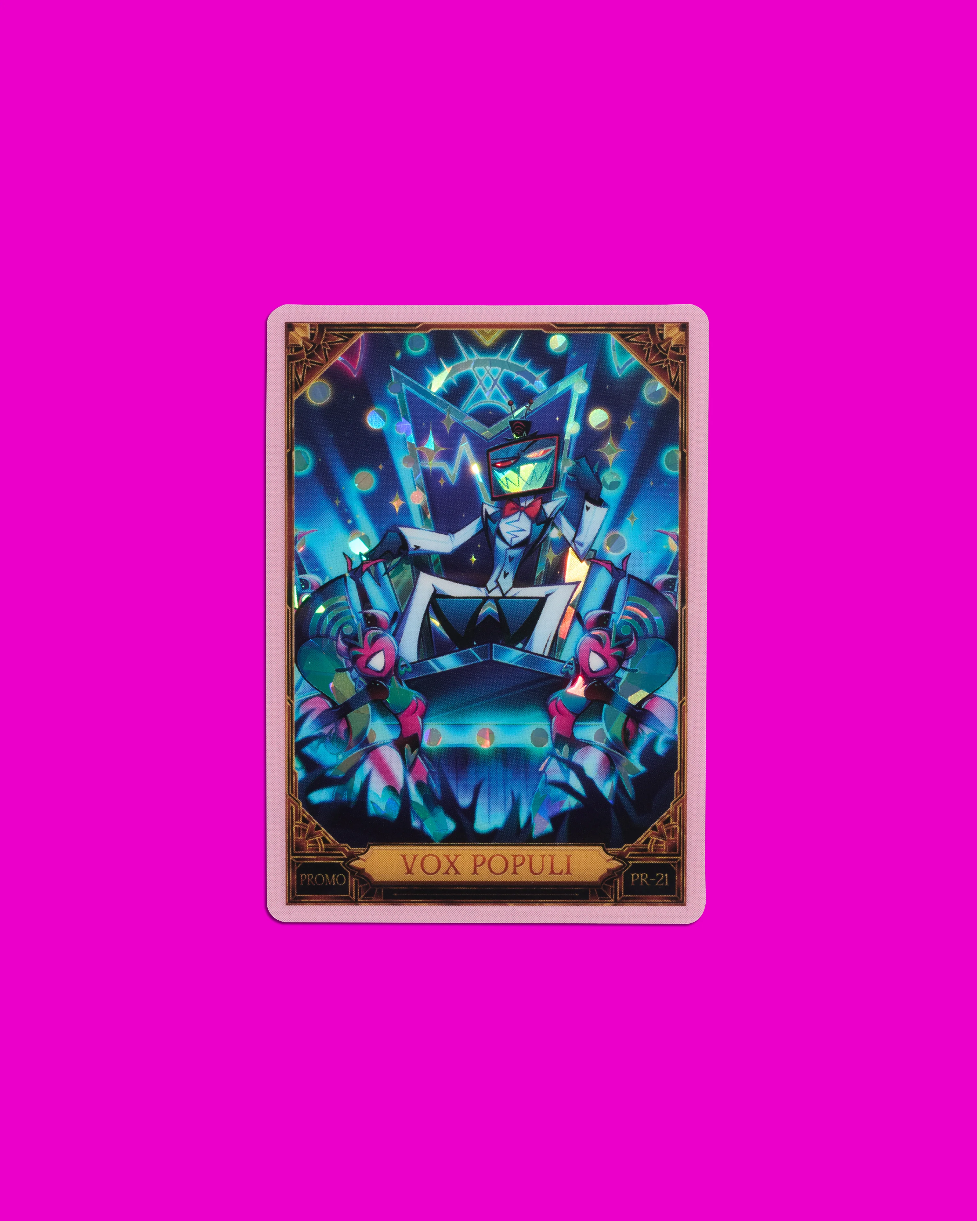 Hazbin Hotel Trading Cards Vox Populi Cracked Ice Promo Card (PR-21)
